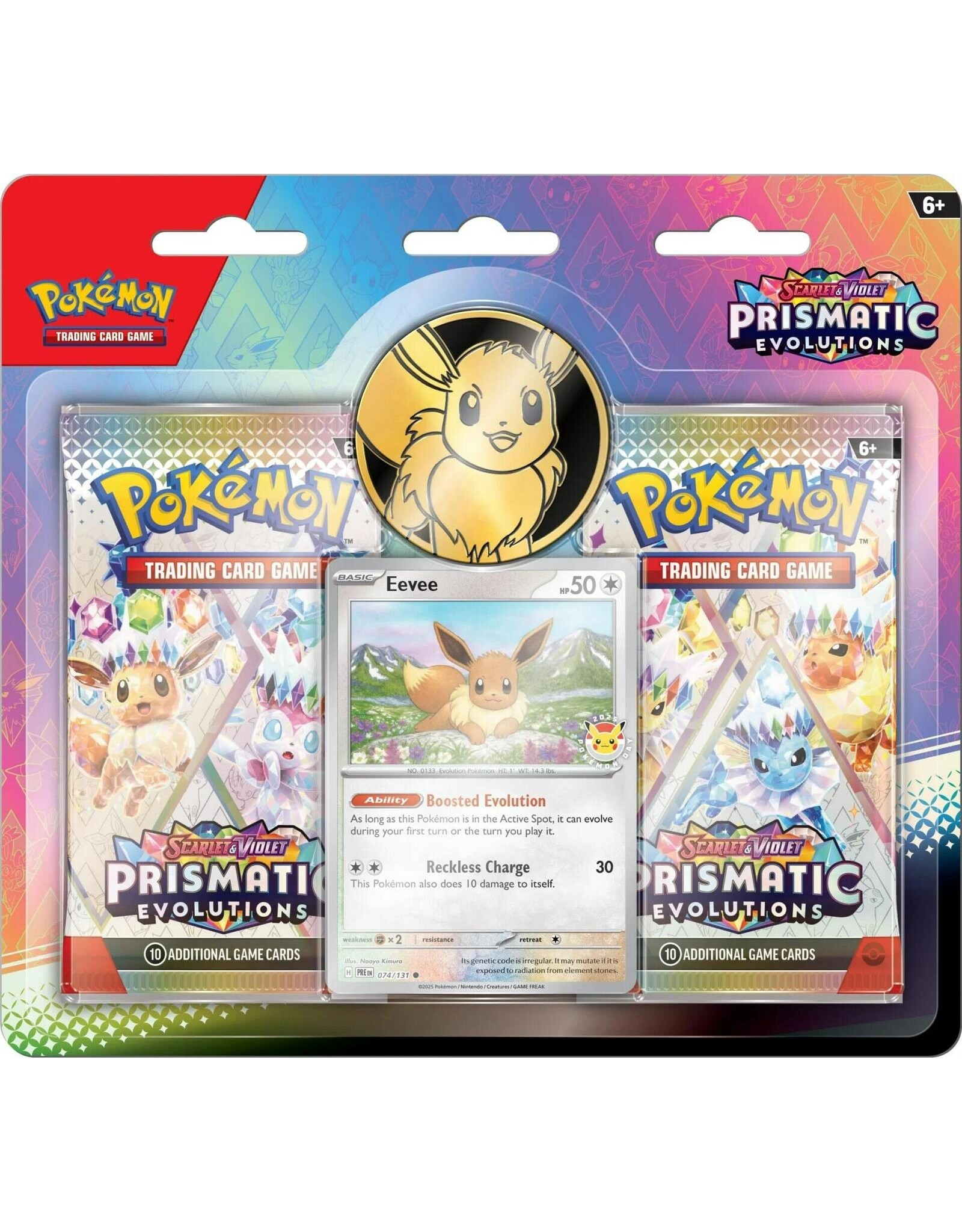 Prismatic Evolutions Pokémon Day 2025 Eevee 2-Pack Blister