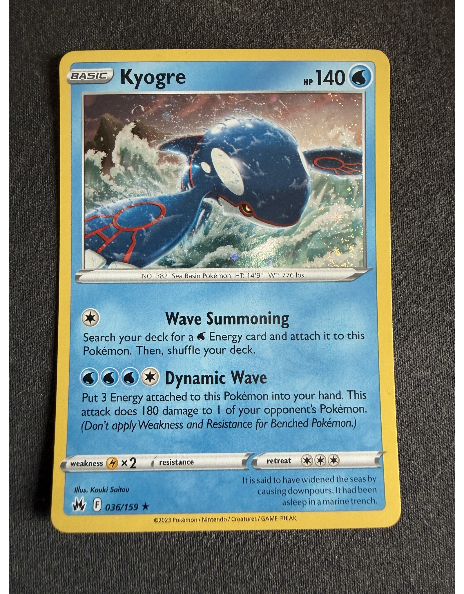 Kyogre special PIXEL holo (CRZ 036)