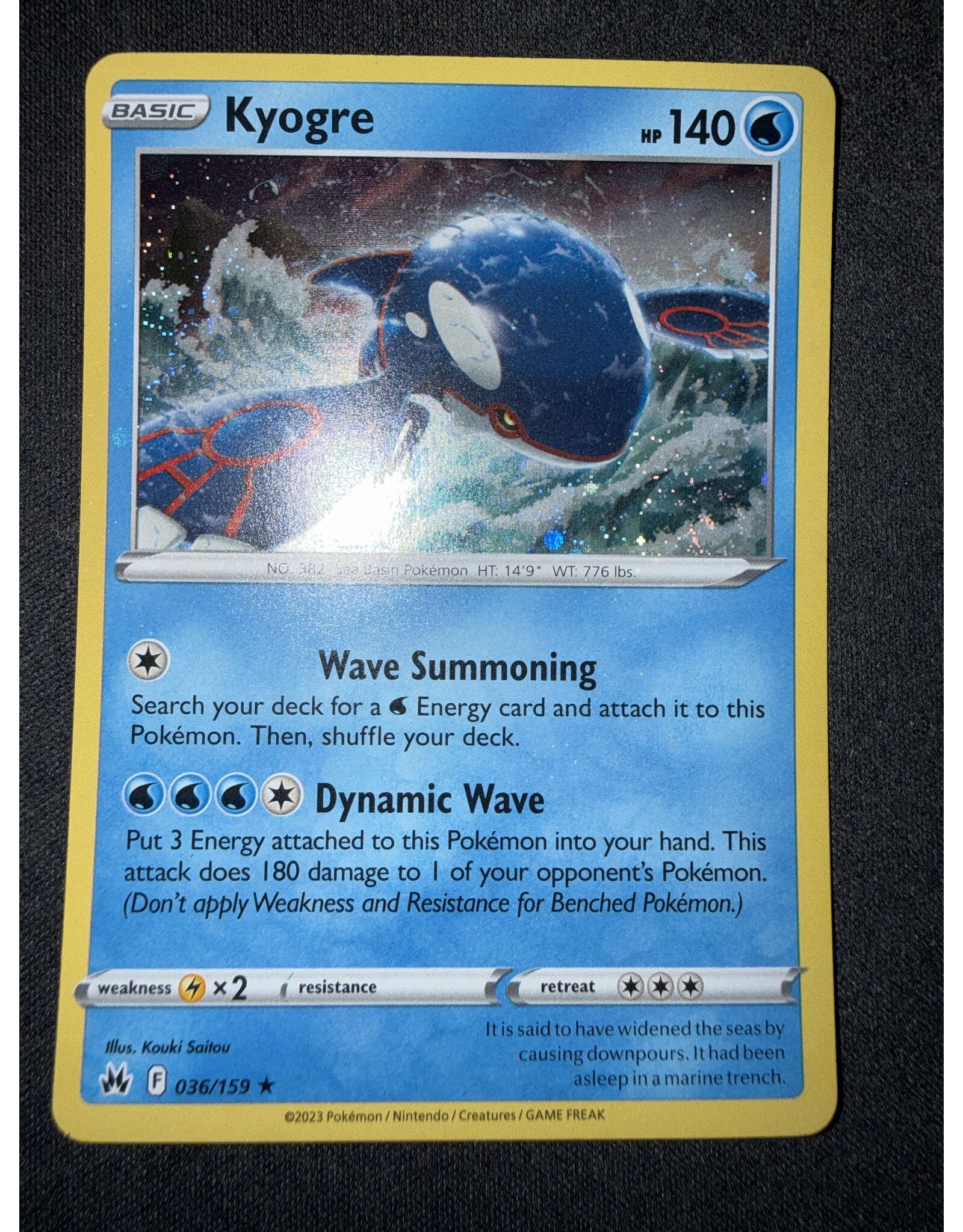 Kyogre special PIXEL holo (CRZ 036)
