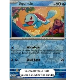 Squirtle Costco 151 mini tin REVERSE COSMOS HOLO (MEW 007)