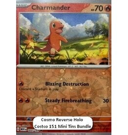 Charmander Costco 151 mini tin REVERSE COSMOS HOLO (MEW 004)