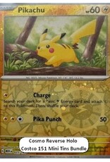Pikachu Costco 151 mini tin REVERSE COSMOS HOLO (MEW 025)