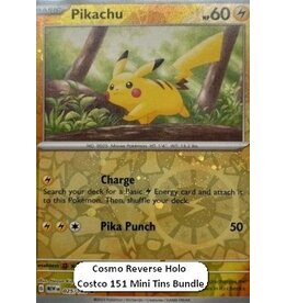 Pikachu Costco 151 mini tin REVERSE COSMOS HOLO (MEW 025)