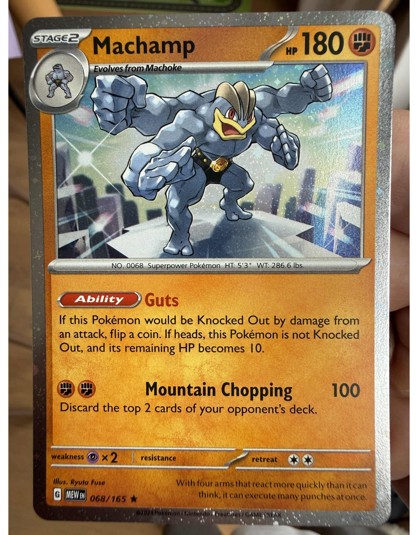 Machamp USA Exclusive Cosmos Holo MEW 068