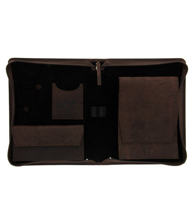 UCE Zigarren Etuis  Kamel-Leder Braun Scherenedition