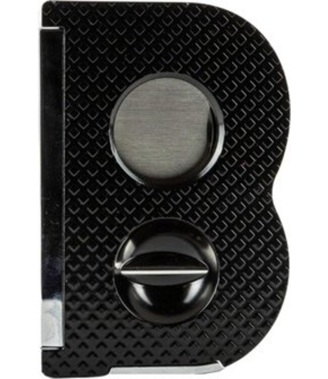 Passatore  Zigarrenabschneider Schwarz – Flachschnitt 23mm, Kerbschnitt 20mm & Rundcut 7mm in Geschenkbox