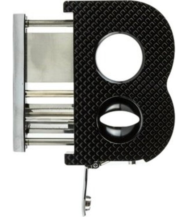 Passatore  Zigarrenabschneider Schwarz – Flachschnitt 23mm, Kerbschnitt 20mm & Rundcut 7mm in Geschenkbox