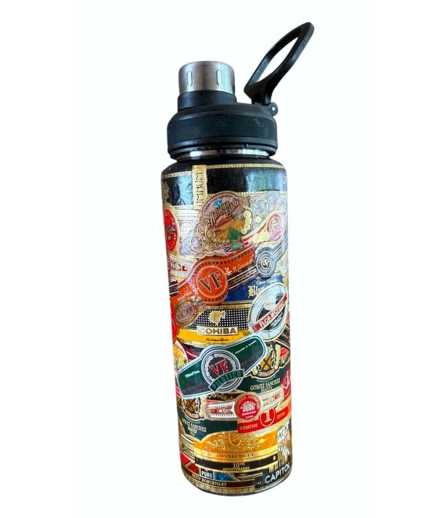 Handmade Thermoflasche – Cigar Bands Edition