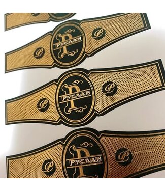 Personalisierte Bauchbinde Gold- oder Silberfolie