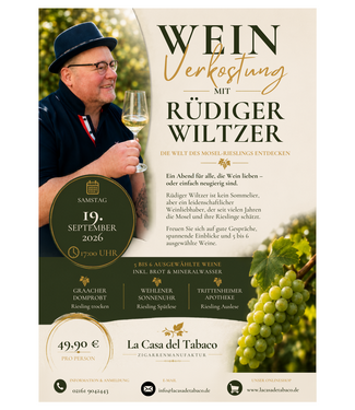 Weinverkostung mit Rüdiger Wiltzer 19.09.26