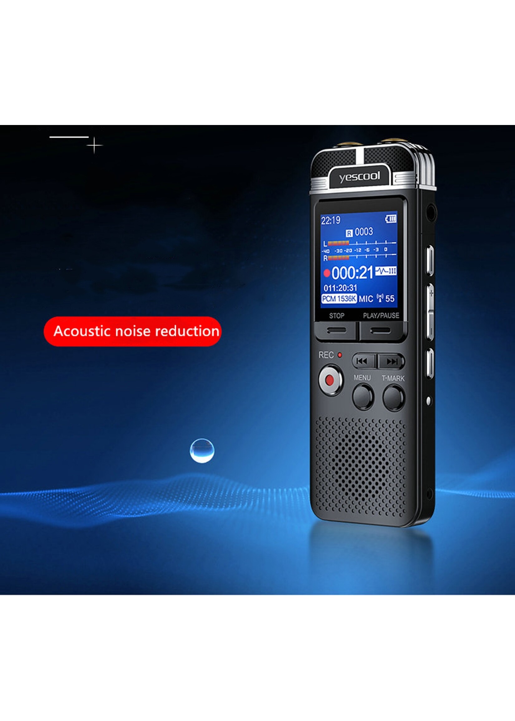 Premium Digitale Recorder - Premium Voice Recorder - Multifunctionele Voice Recorder - Dictafoon 8 GB - Audio Memo Recorder Met USB - Spraak Recorder - Sound – Geluid Recorder - Opname Apparaat - Met MP3 Speler Functie – Zwart