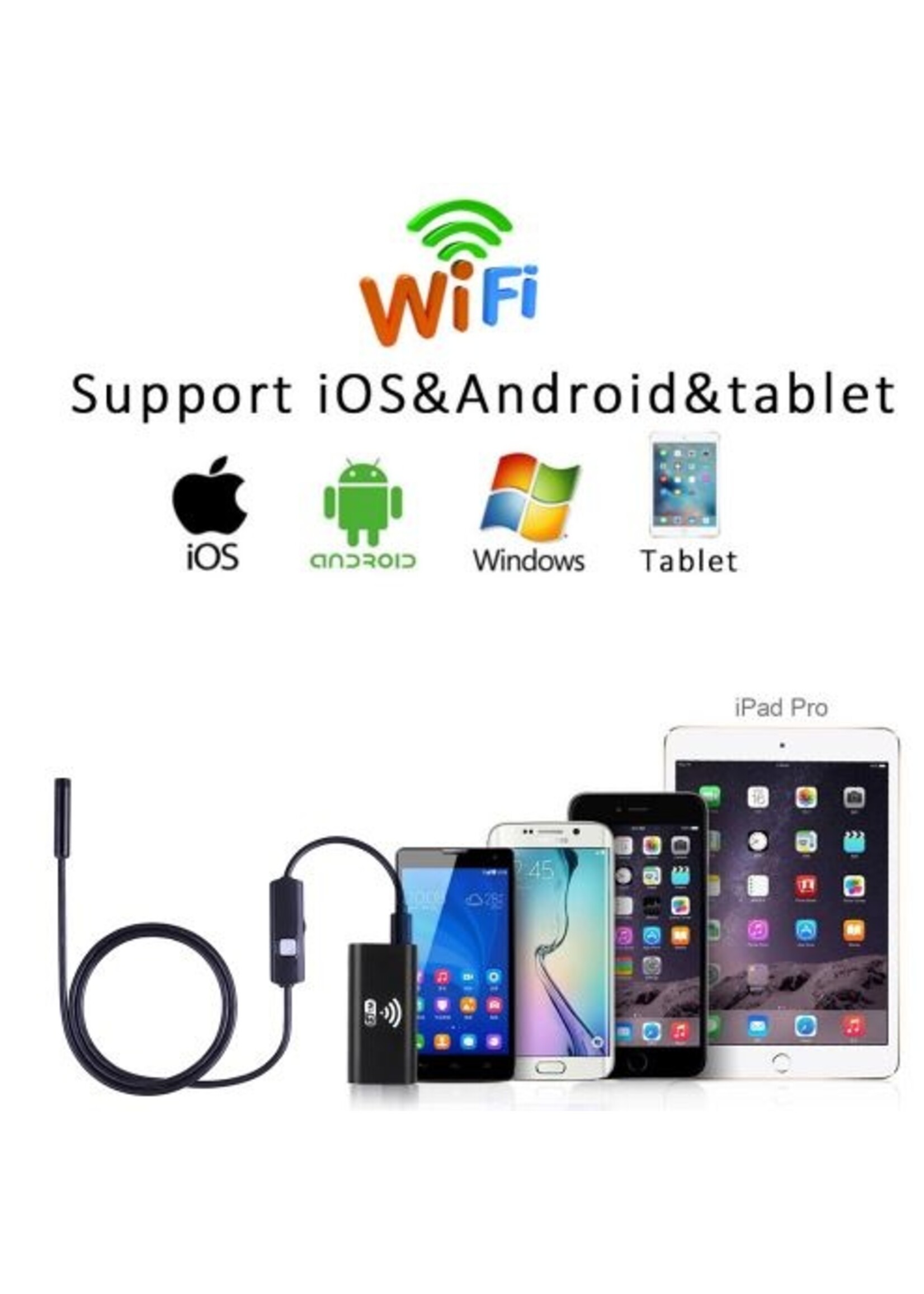 WIFI Endoscoop Voor Android en IOS Telefoon/ Tablets