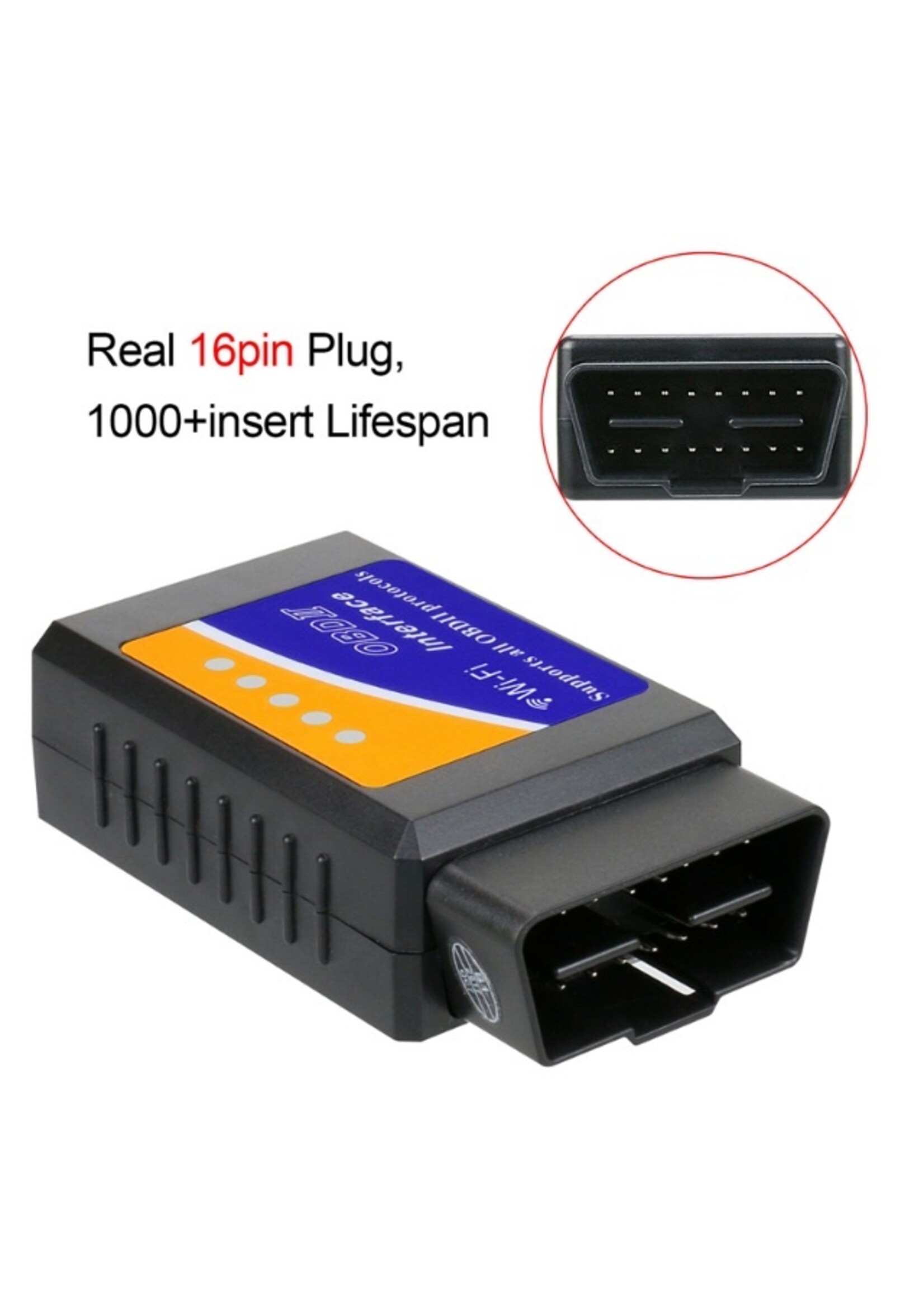 OBD2 WIFI adapter, ELM 327, Auto diagnose scan tool voor foutcode's, Android & IOS APPLE IPHONE