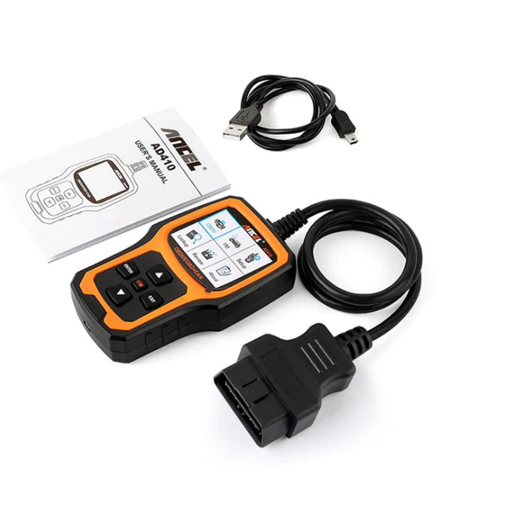 Ancel ANCEL AD410 Diagnosecomputer – OBD2 / EOBD / CAN Handscanner