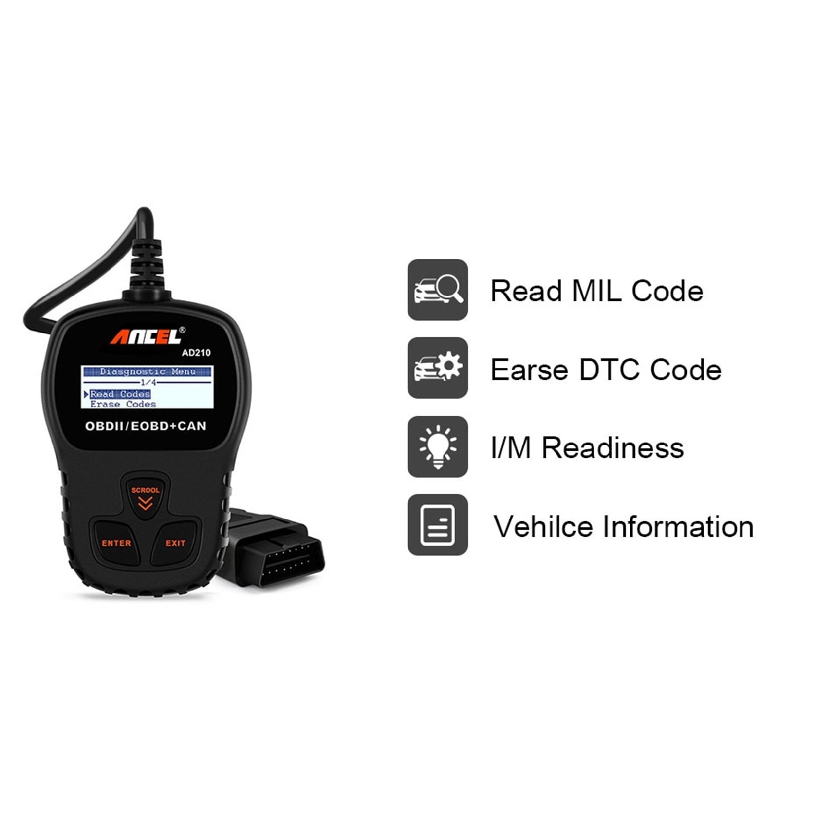Ancel Ancel AD210 OBD II Scanner – Auto Diagnoseapparaat