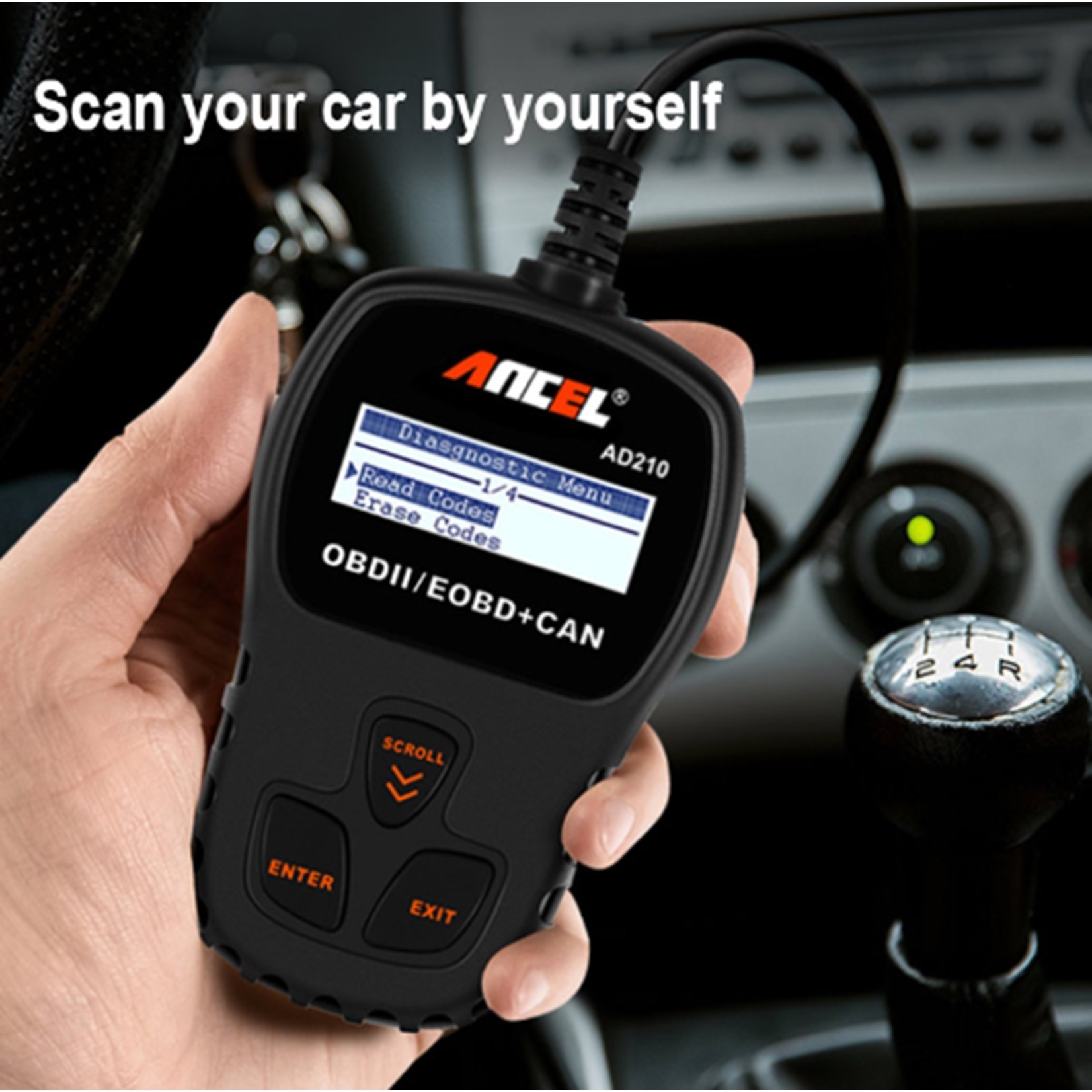 Ancel AD210 OBD2 EOBD CAN Handscanner