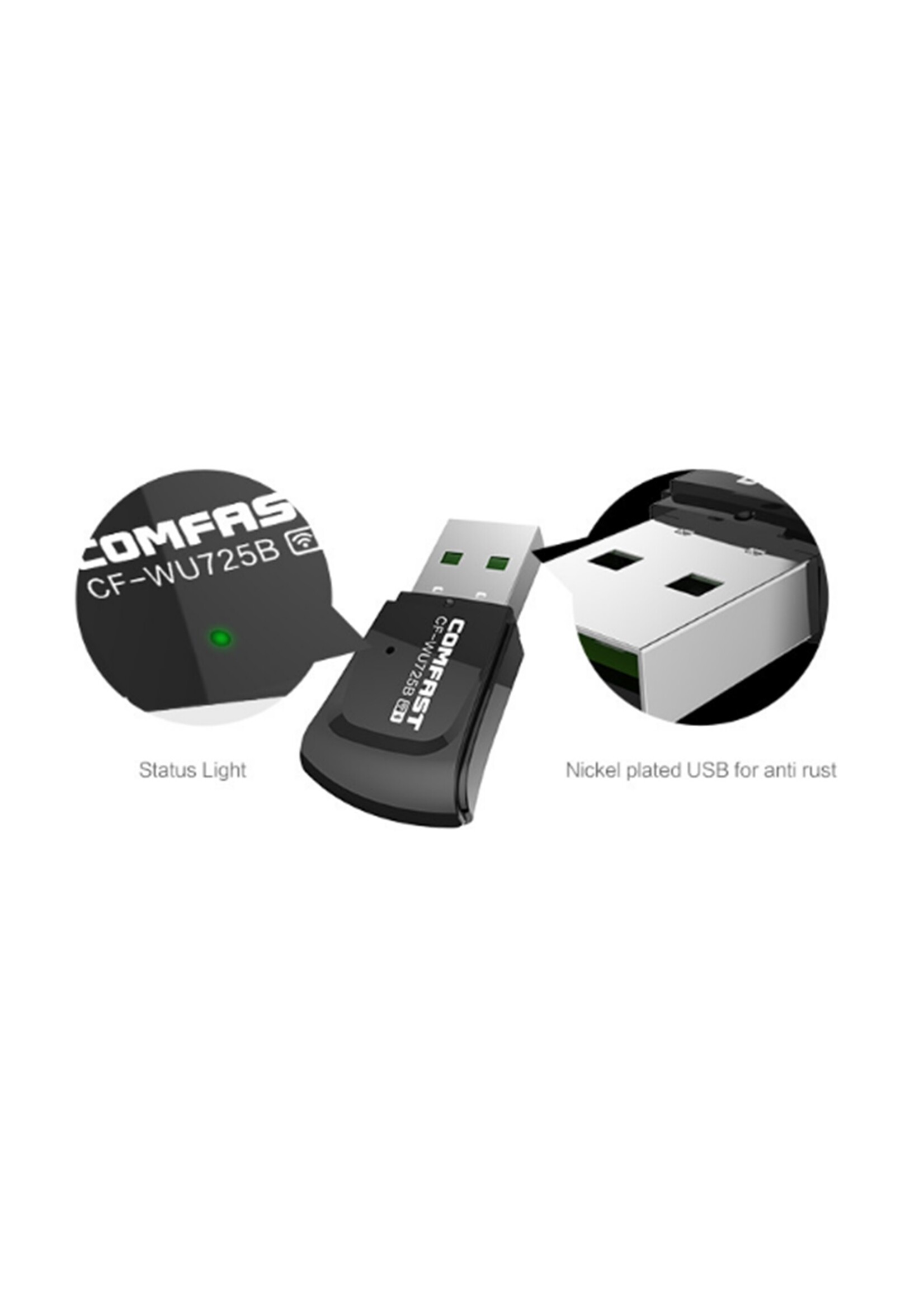 Comfast CF-WU725B WiFi en Bluetooth  Adapter