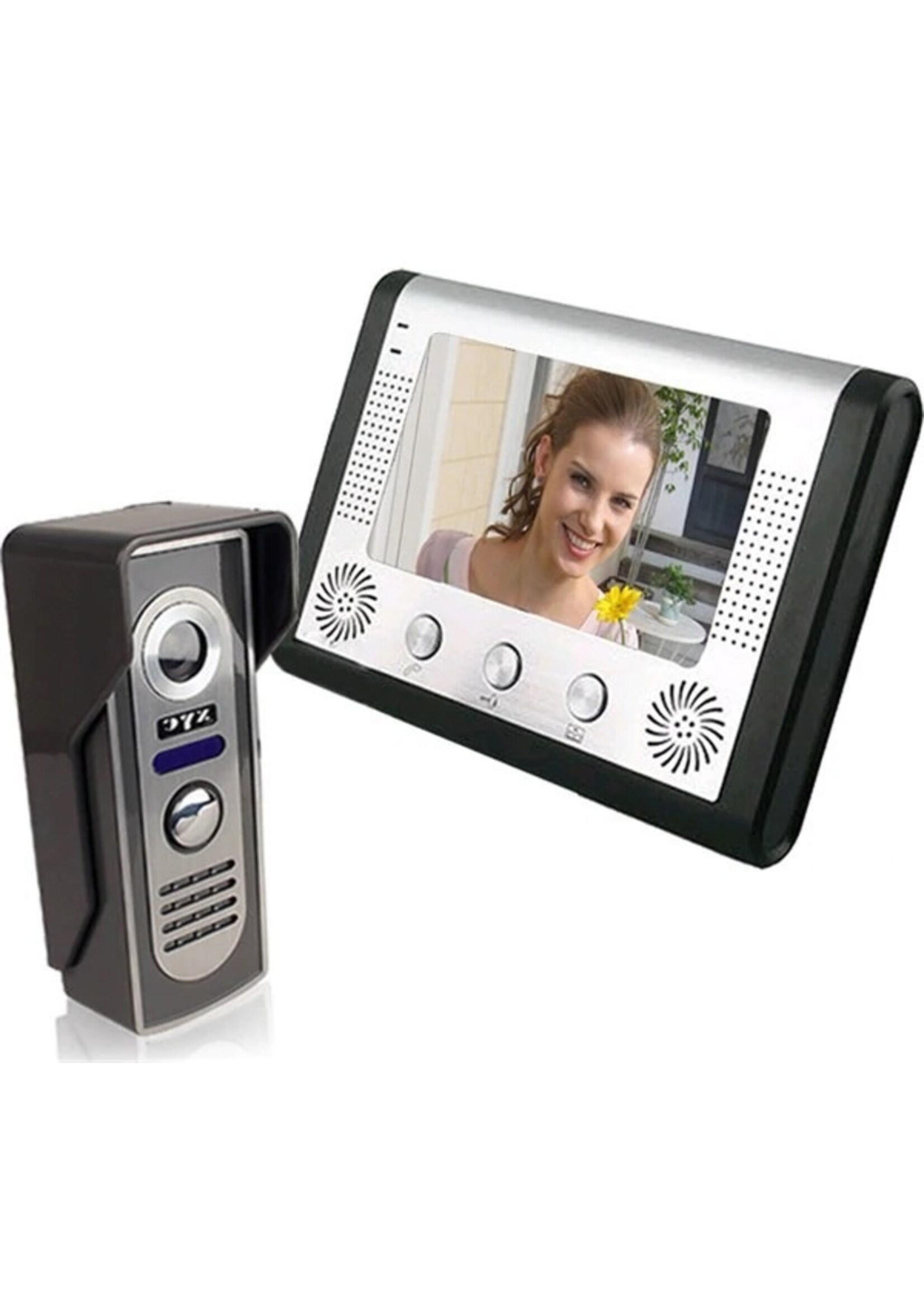 Deurbel met 7 inch scherm - Intercom met draad Deurintercom - 7 inch kleurenmonitor