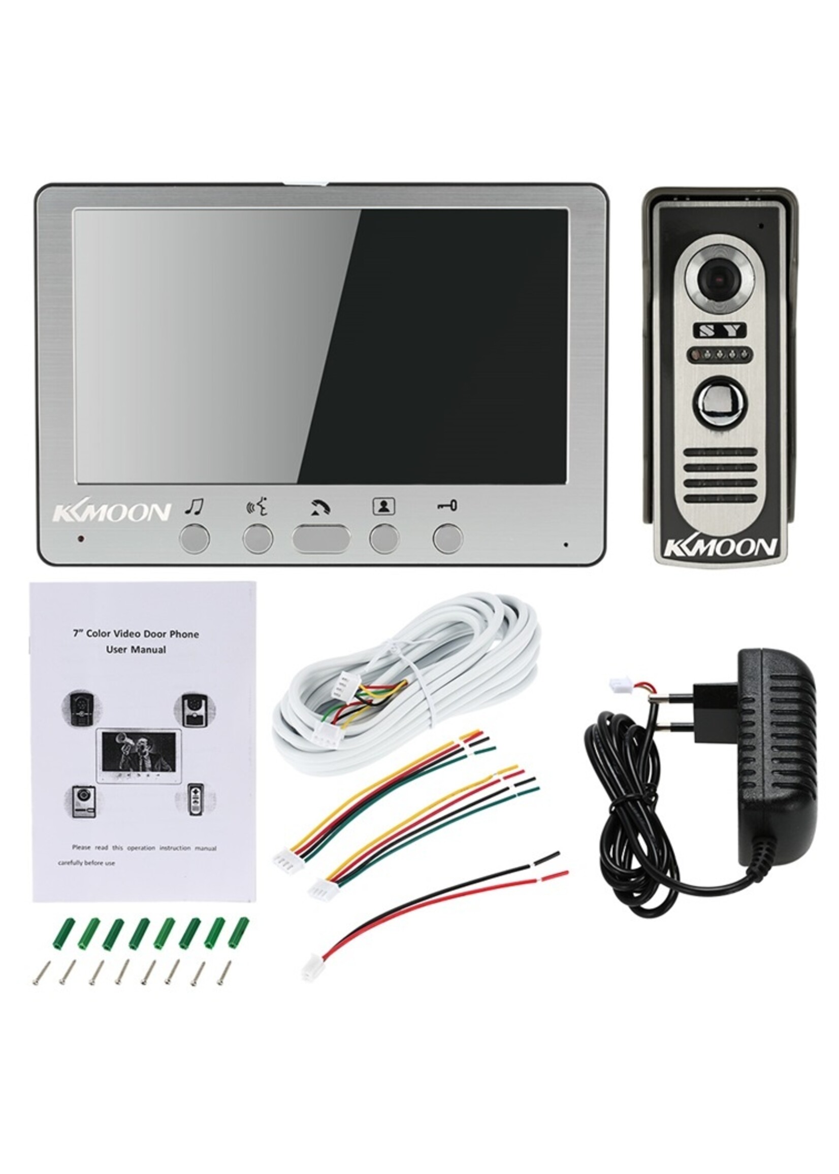 Intercom met draad Deurintercom - 7 inch kleurenmonitor en 700TVL video/foto camera