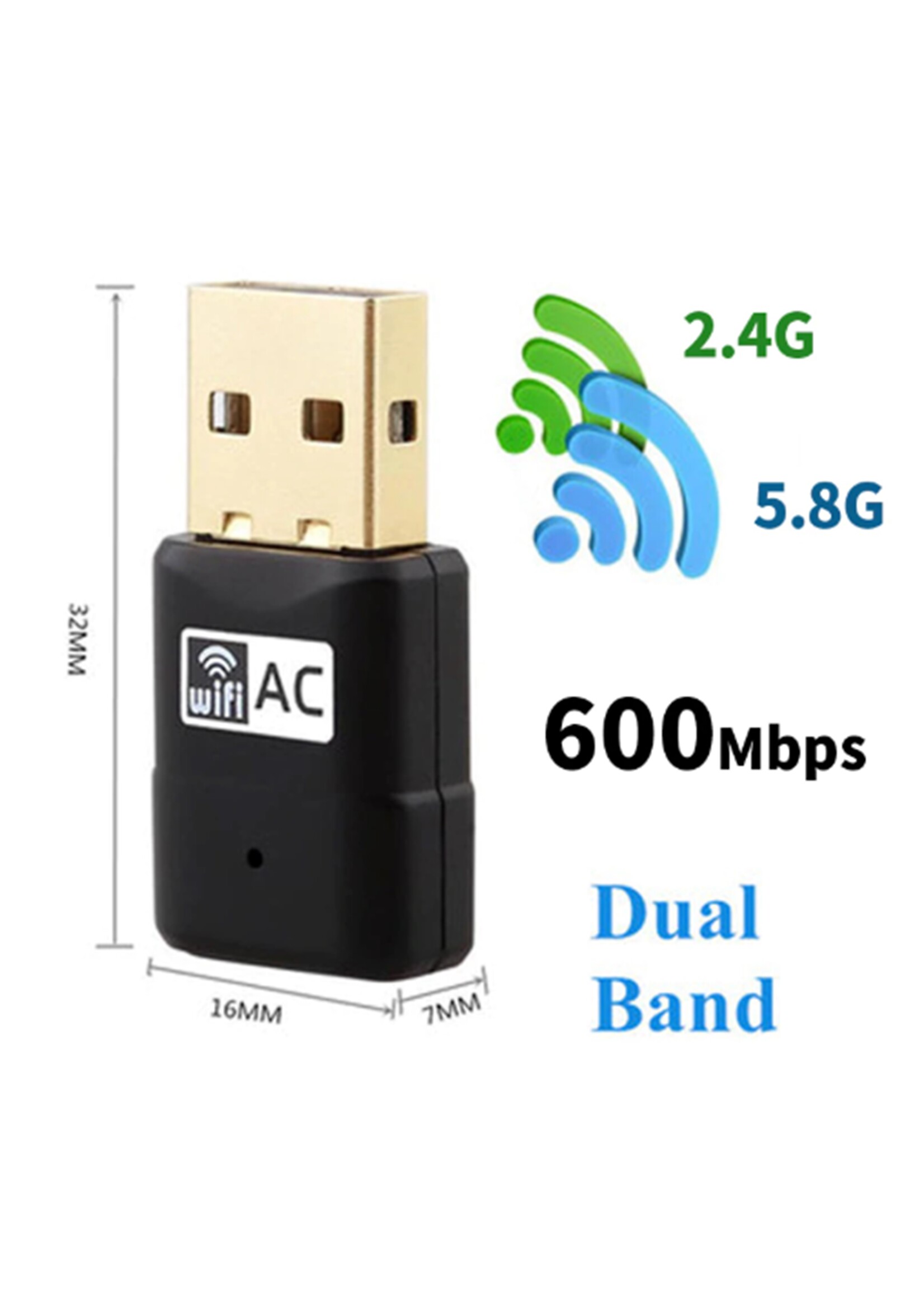 WiFi-ontvanger | WiFi Dongle | Mini WiFi USB Adapter