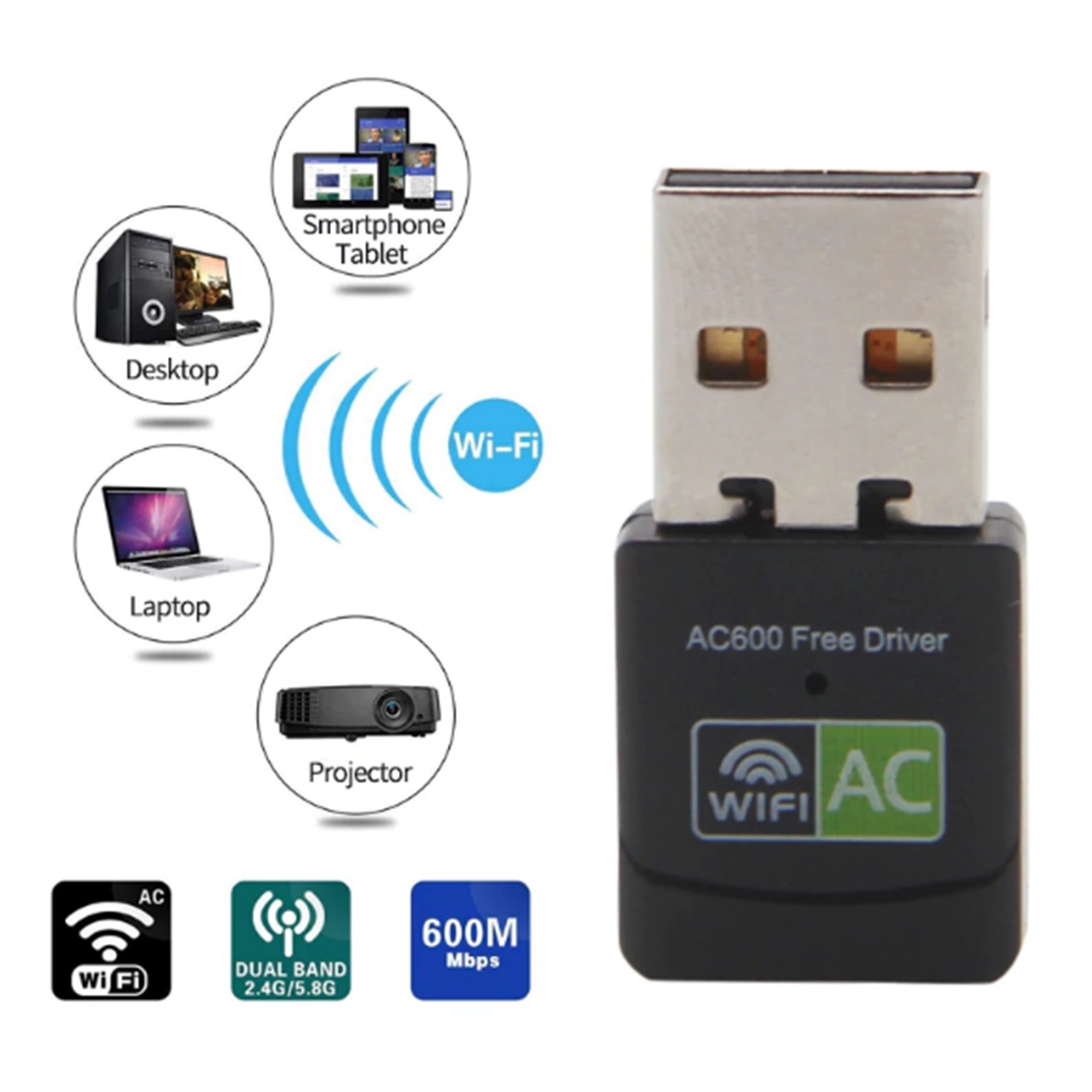 Mini WA350600 - Wifi-Adapter - USB Wifi Adapter - WiFi Dongel Dongle