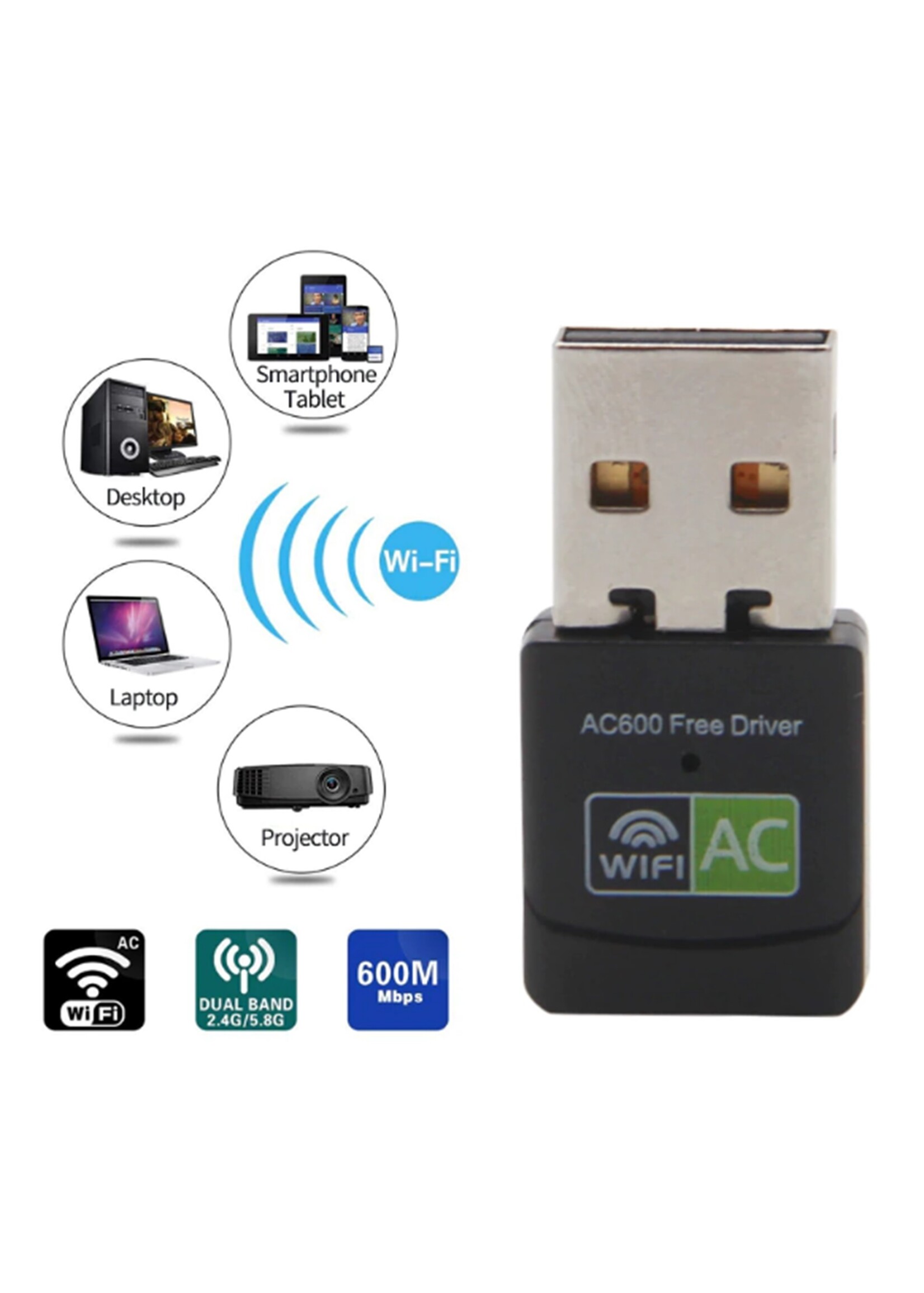 Mini WA350600 - Wifi-Adapter - USB Wifi Adapter - WiFi Dongel Dongle