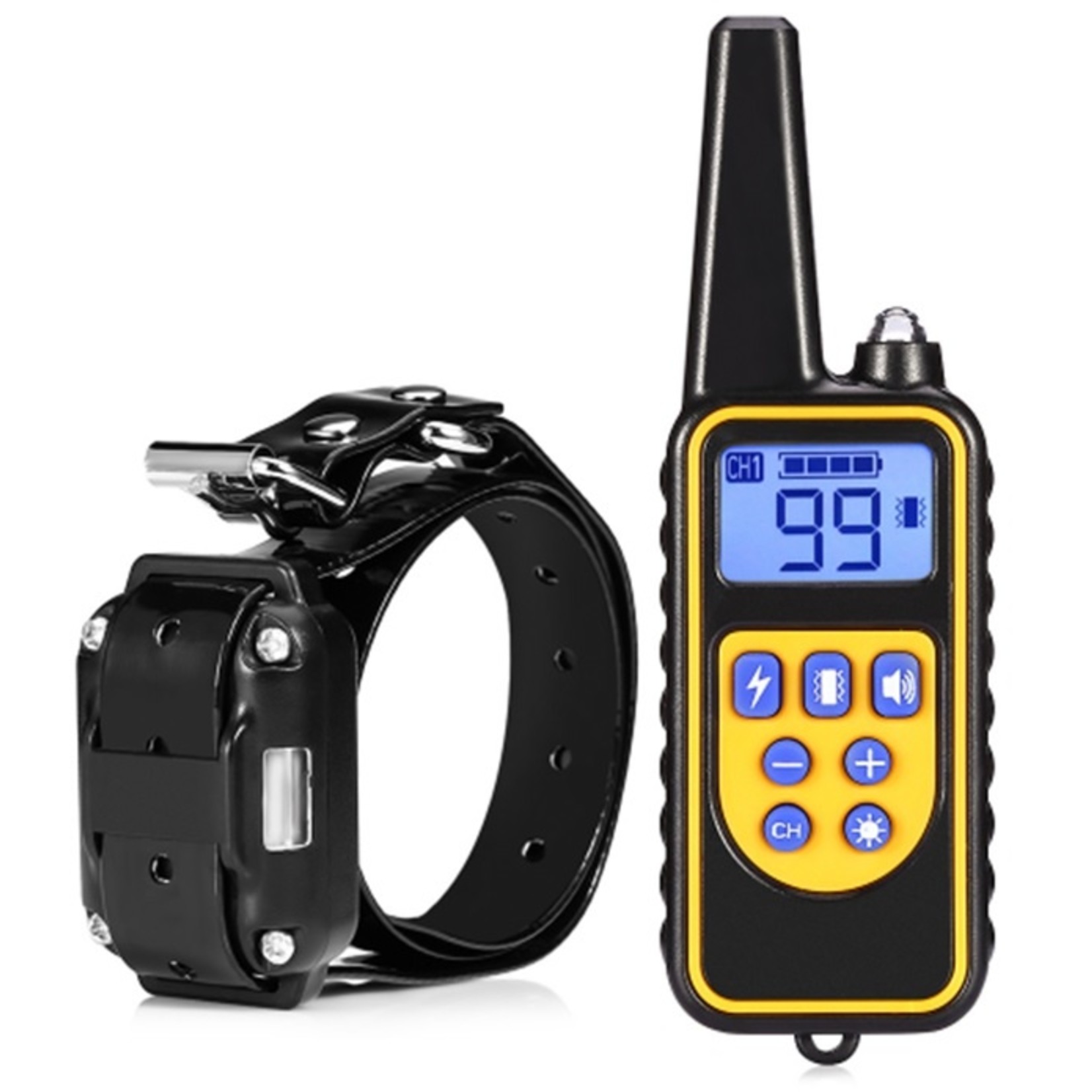 Trainingshalsband - trainingsband - teletac 300m oplaadbaar – voor 1 hond