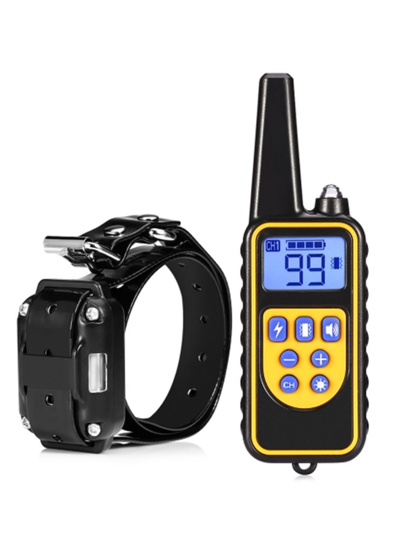 Trainingshalsband - trainingsband - teletac 300m oplaadbaar – voor 1 hond