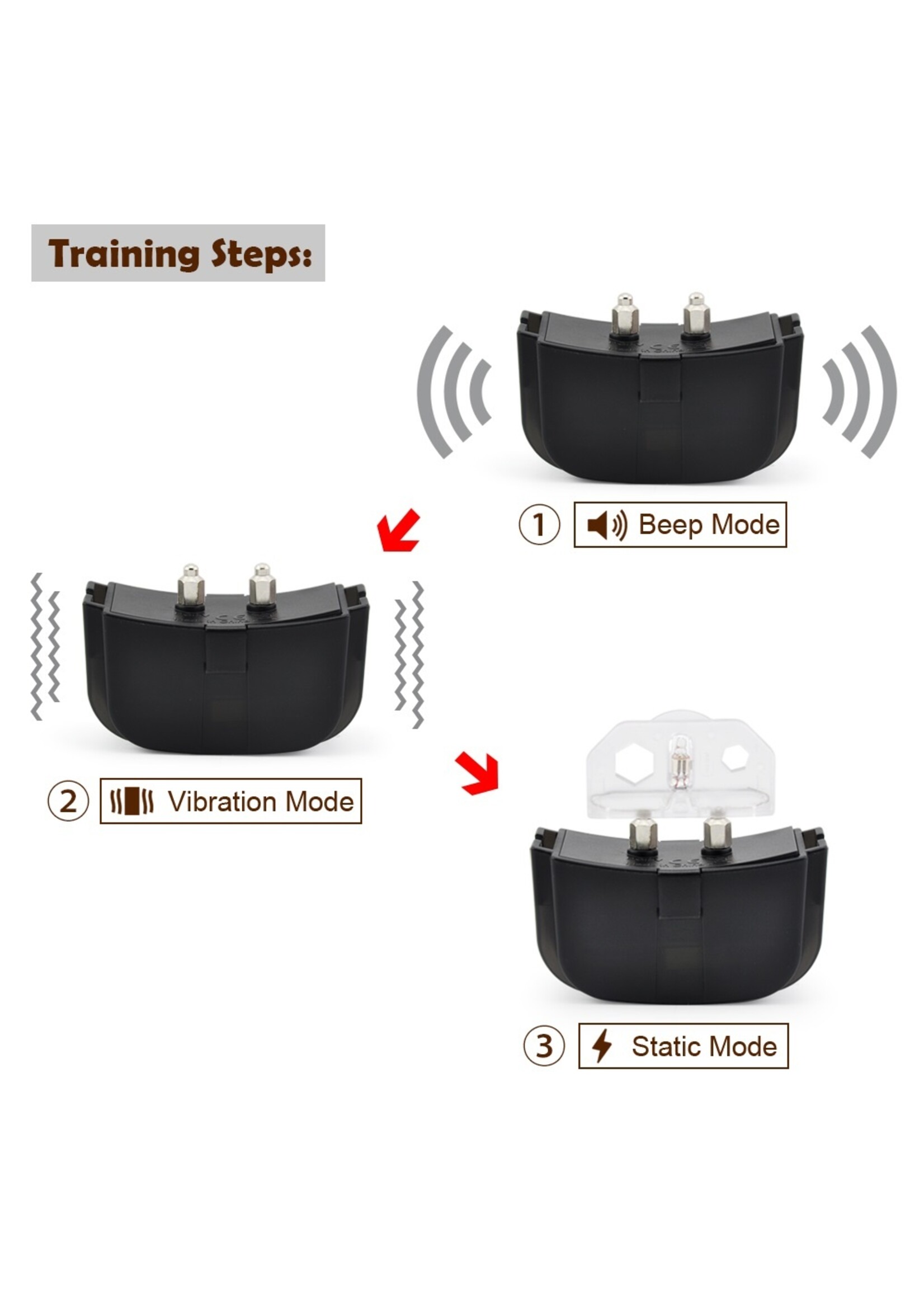 Trainingsband Trainingshalsband 100 levels voor 2 honden