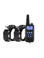 Trainingshalsband - trainingsband - teletac 300m oplaadbaar - Voor 2 honden