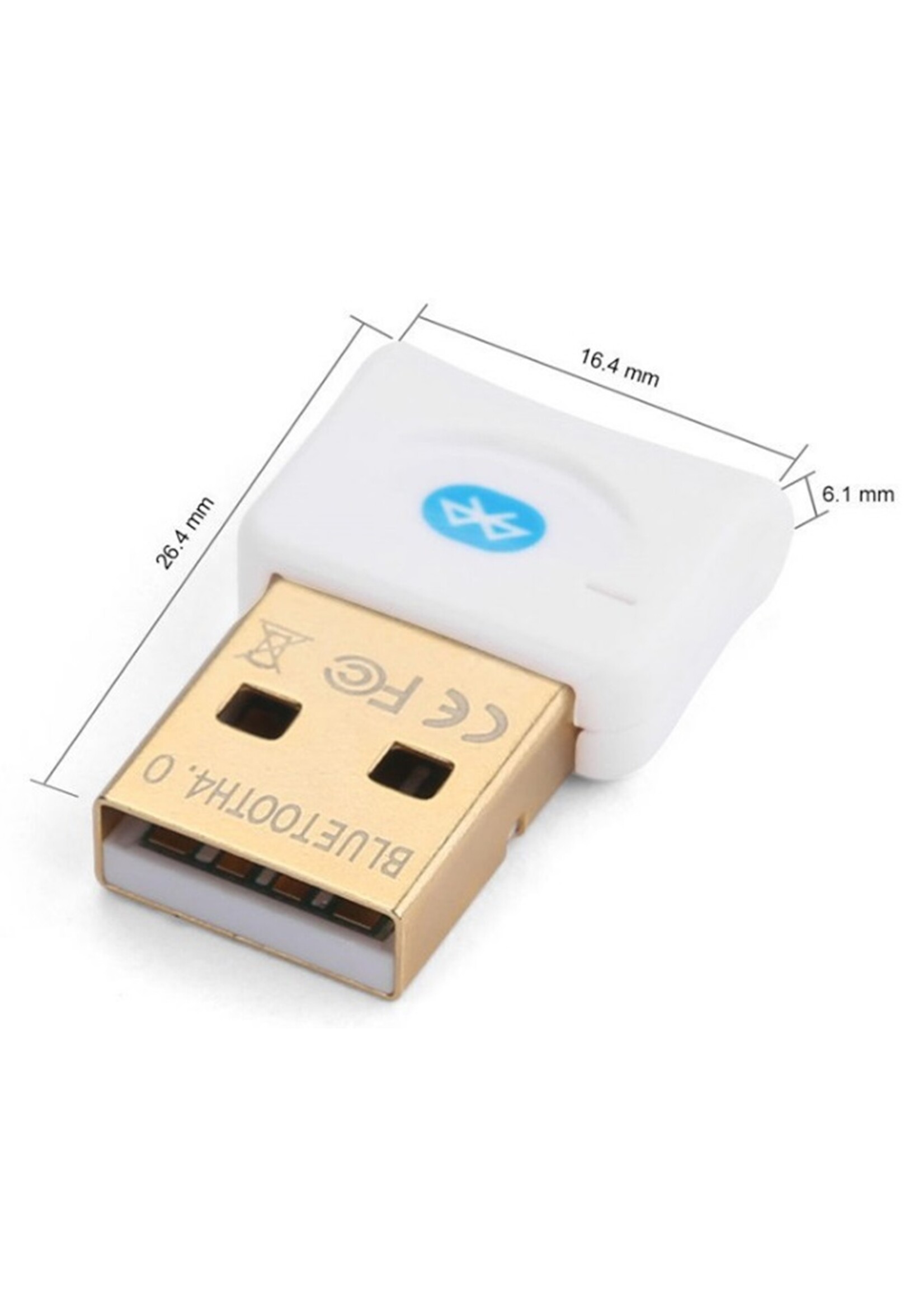 Bluetooth 4.0 USB Micro Dongle / Adapter - Wit