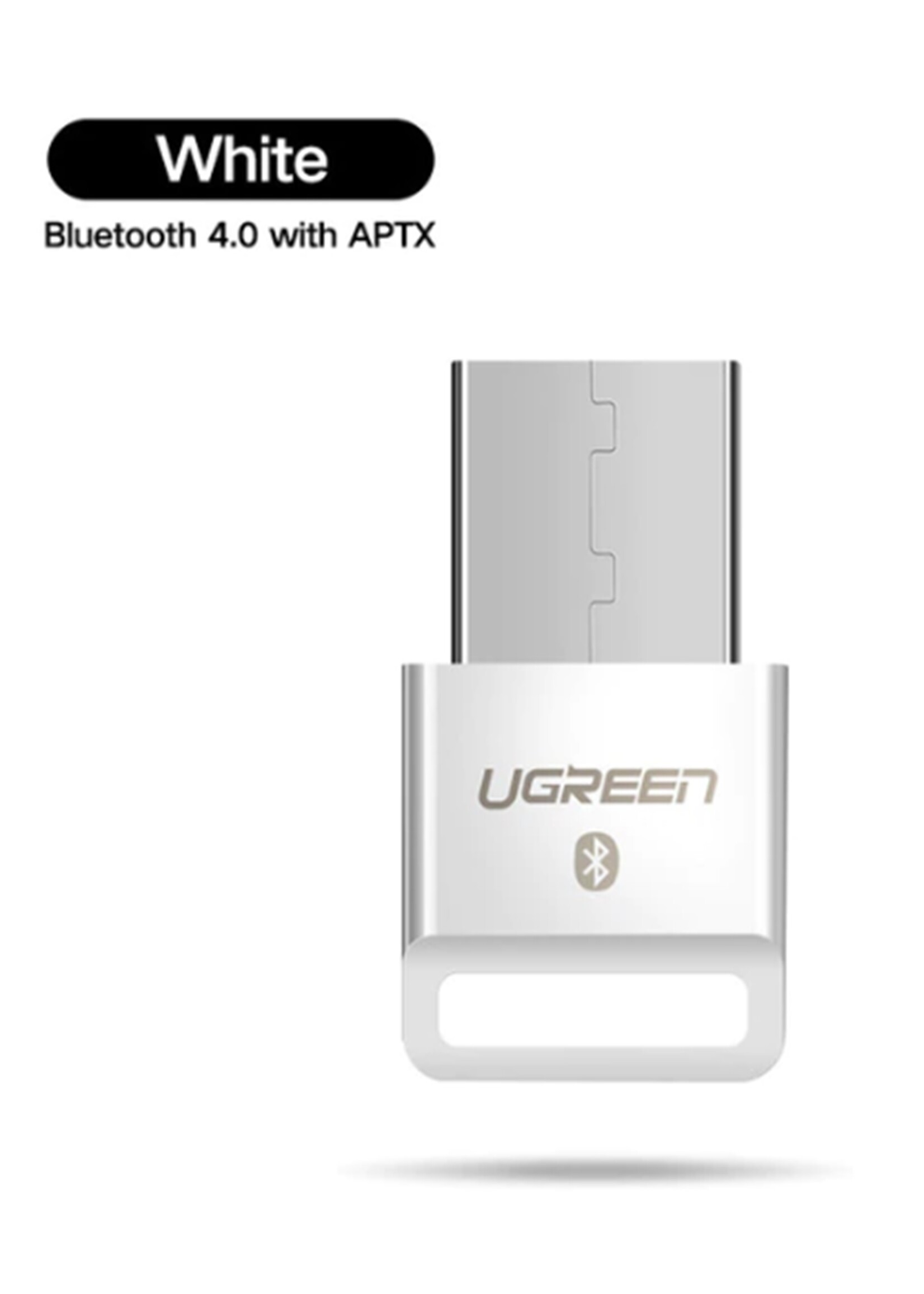 UGREEN USB 2.0 Bluetooth-adapter APTX Bluetooth V4.0 dongle audio-ontvanger Bluetooth-zend- Wit