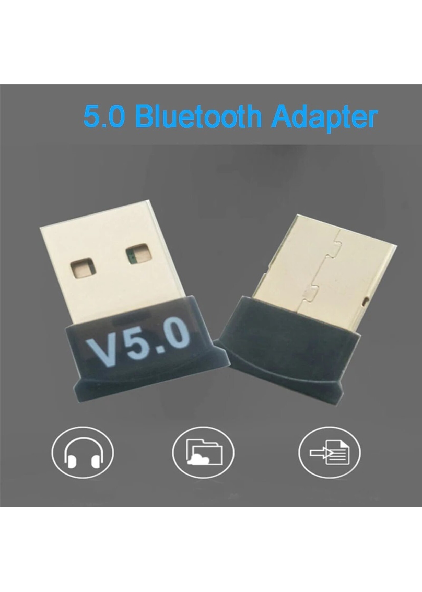 Bluetooth CSR 5.0 Dongle - Mini Bluetooth 5.0 USB Adapter – Dongle - Bluetooth adapter - draadloze dongle - verbind meerdere bluetooth apparaten