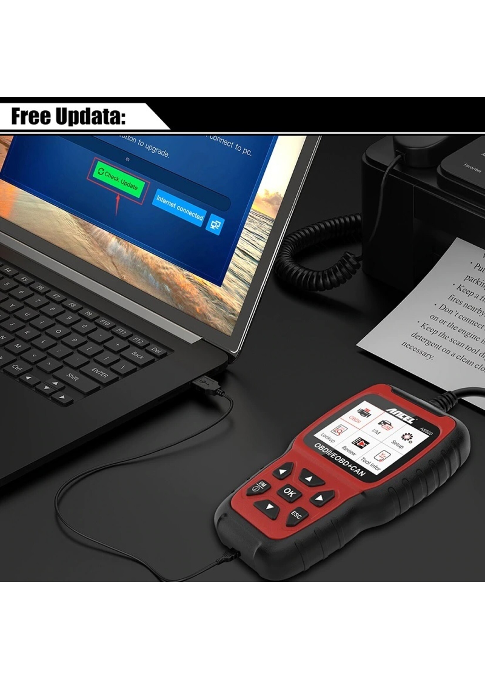 Ancel ANCEL AS500 Diagnosecomputer - OBD II - OBD2 - EOBD - CAN Handscanner – Diagnoseapparatuur