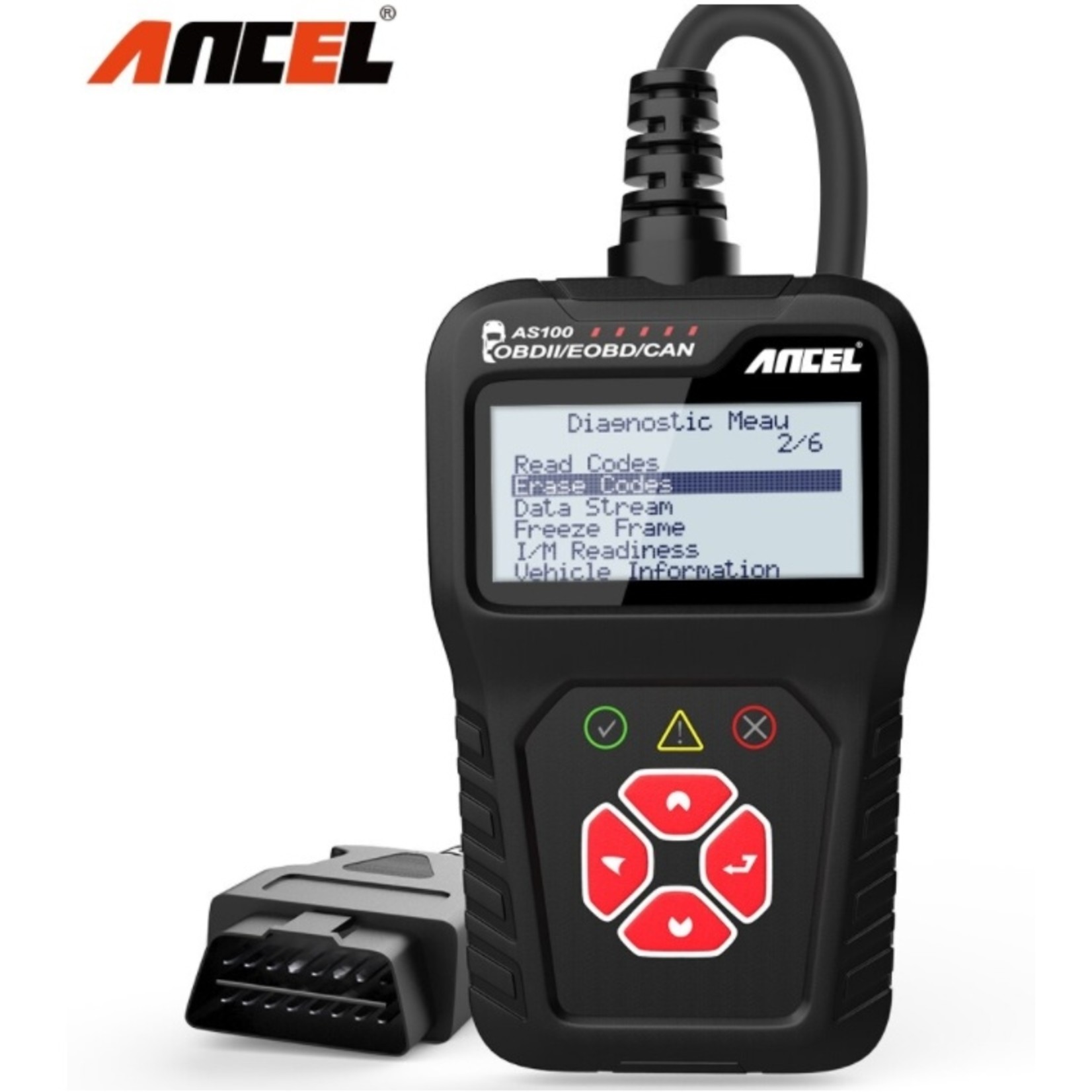 Ancel ANCEL AS100 OBD2 Scanner Live Data OBD 2 Automotive Scanner Meertalige Auto Diagnostic Tool voor Motor OBD2 Foutcodelezer PK CR3001