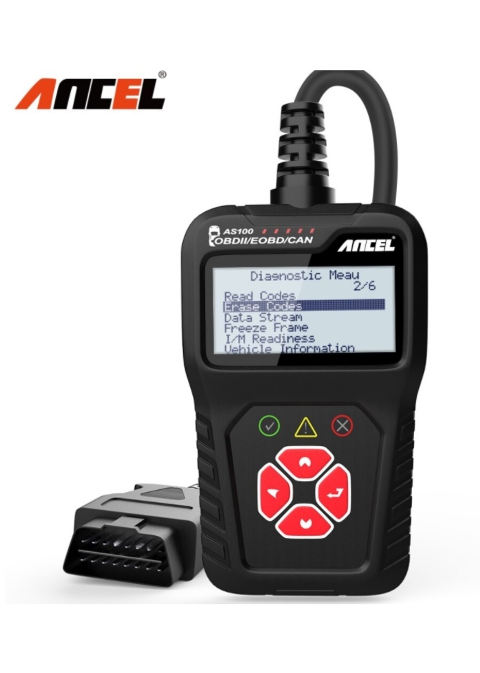 Ancel ANCEL AS100 OBD2 Scanner Live Data OBD 2 Automotive Scanner Meertalige Auto Diagnostic Tool voor Motor OBD2 Foutcodelezer PK CR3001