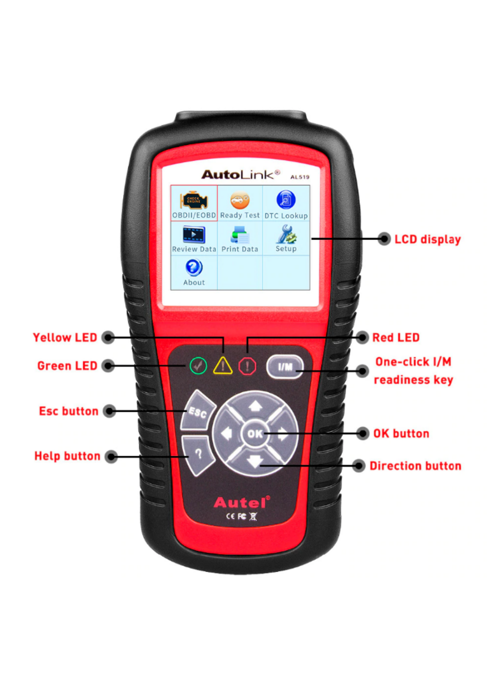 Autel Autel AL519 - OBD-scanner - OBD2 – OBDII – Diagnose scanner - Diagnosecomputer