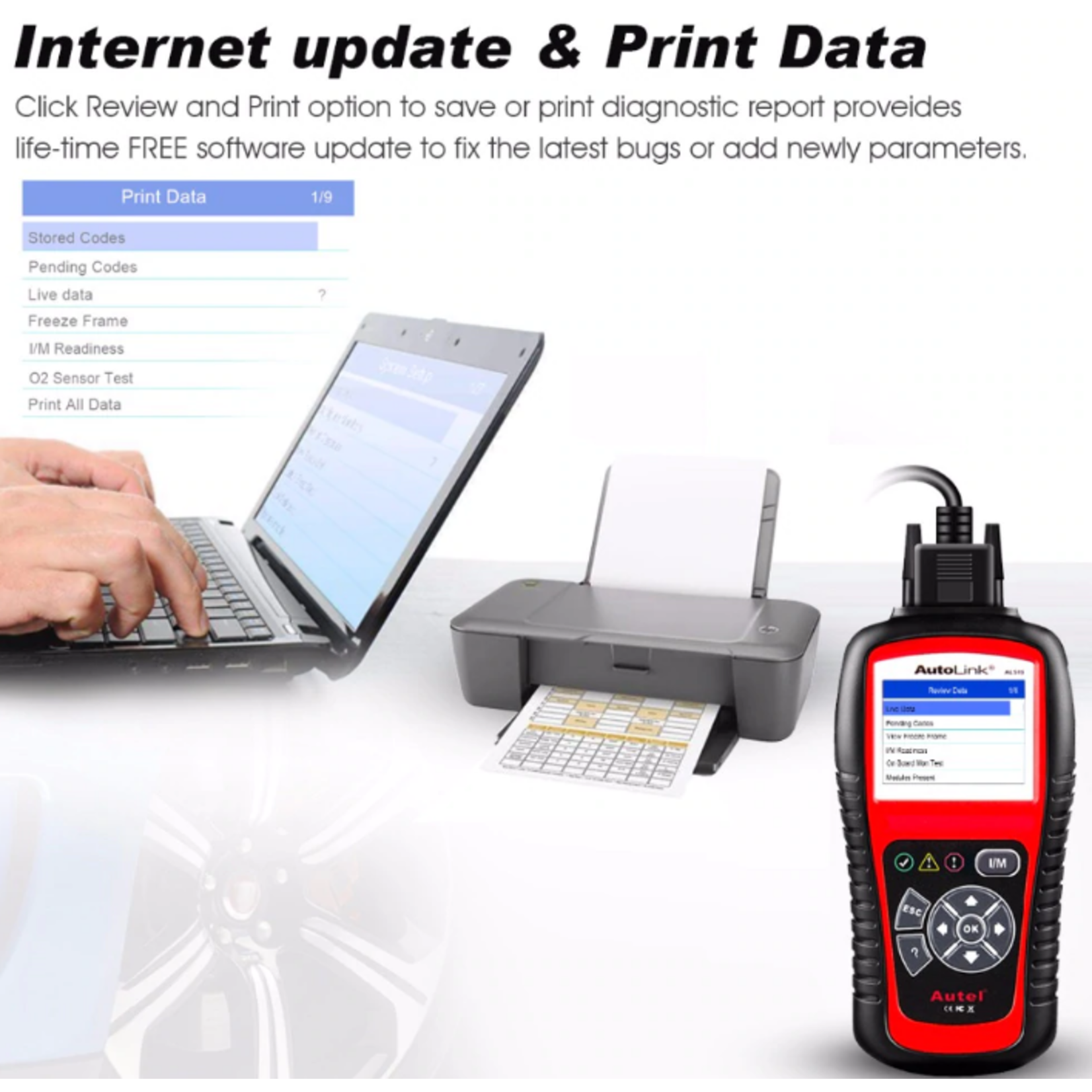 Autel OBD-scanner - OBD2 – OBDII – Diagnose scanner - Diagnosecomputer - Autel AL519