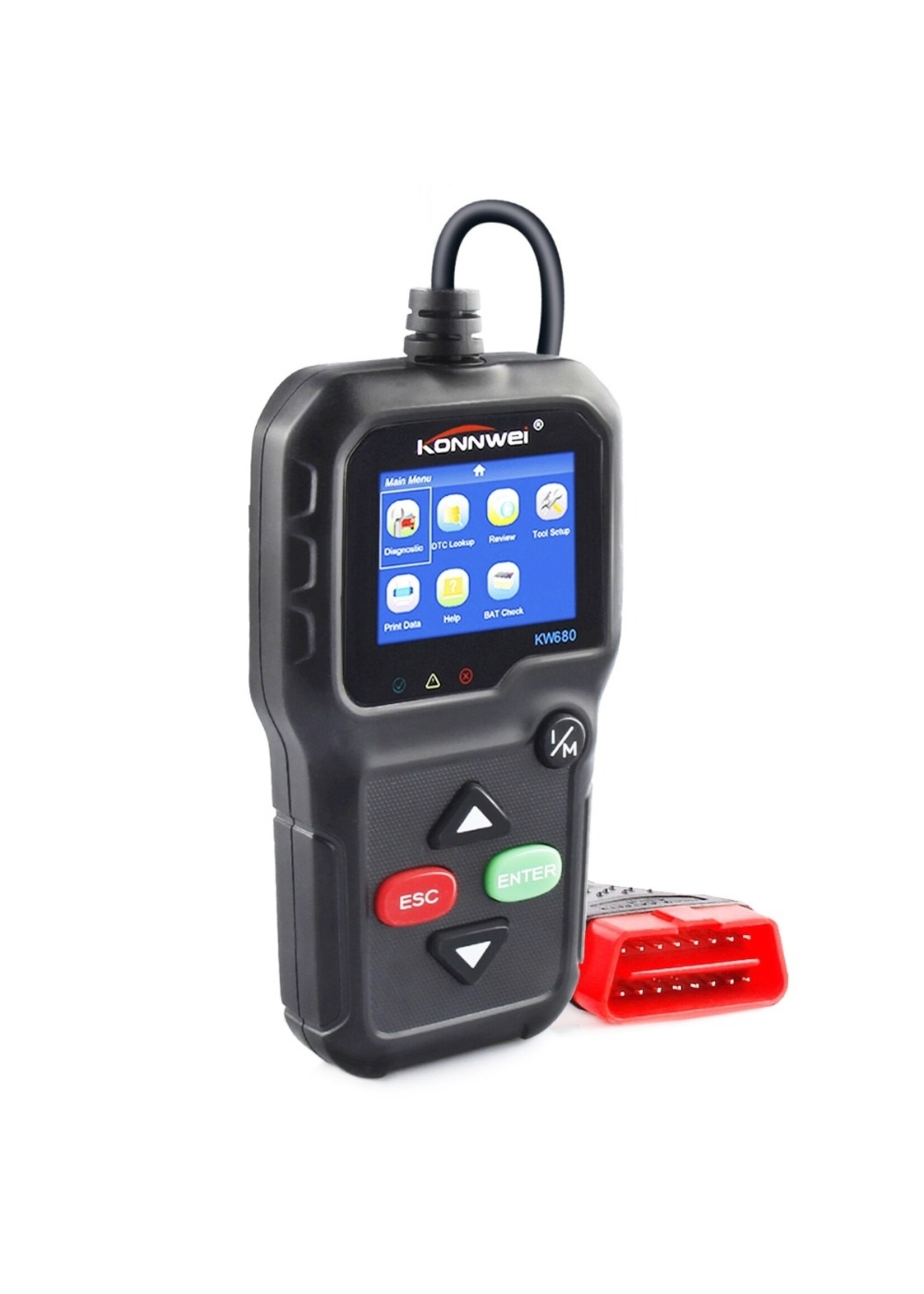 KONNWEI KW680 Diagnosecomputer - OBD2 - EOBD - CAN Handscanner – Diagnoseapparatuur - Motorstoring Codelezer - OBD-scanner