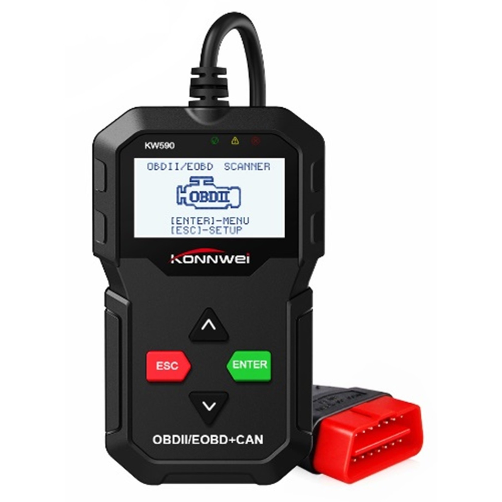 KONNWEI KW590 Diagnosecomputer - OBD2 - EOBD - CAN Handscanner – Diagnoseapparatuur - Motorstoring Codelezer - OBD-scanner