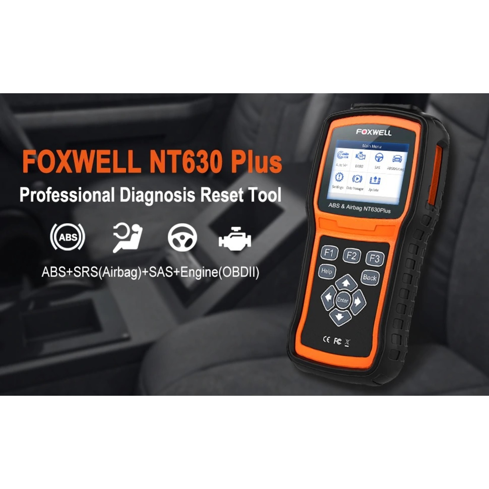 Foxwell Foxwell NT630 Plus Universele OBD2, ABS en Airbag Tool – Bluetooth scanner - OBD2 scanner - diagnose gereedschap - tool