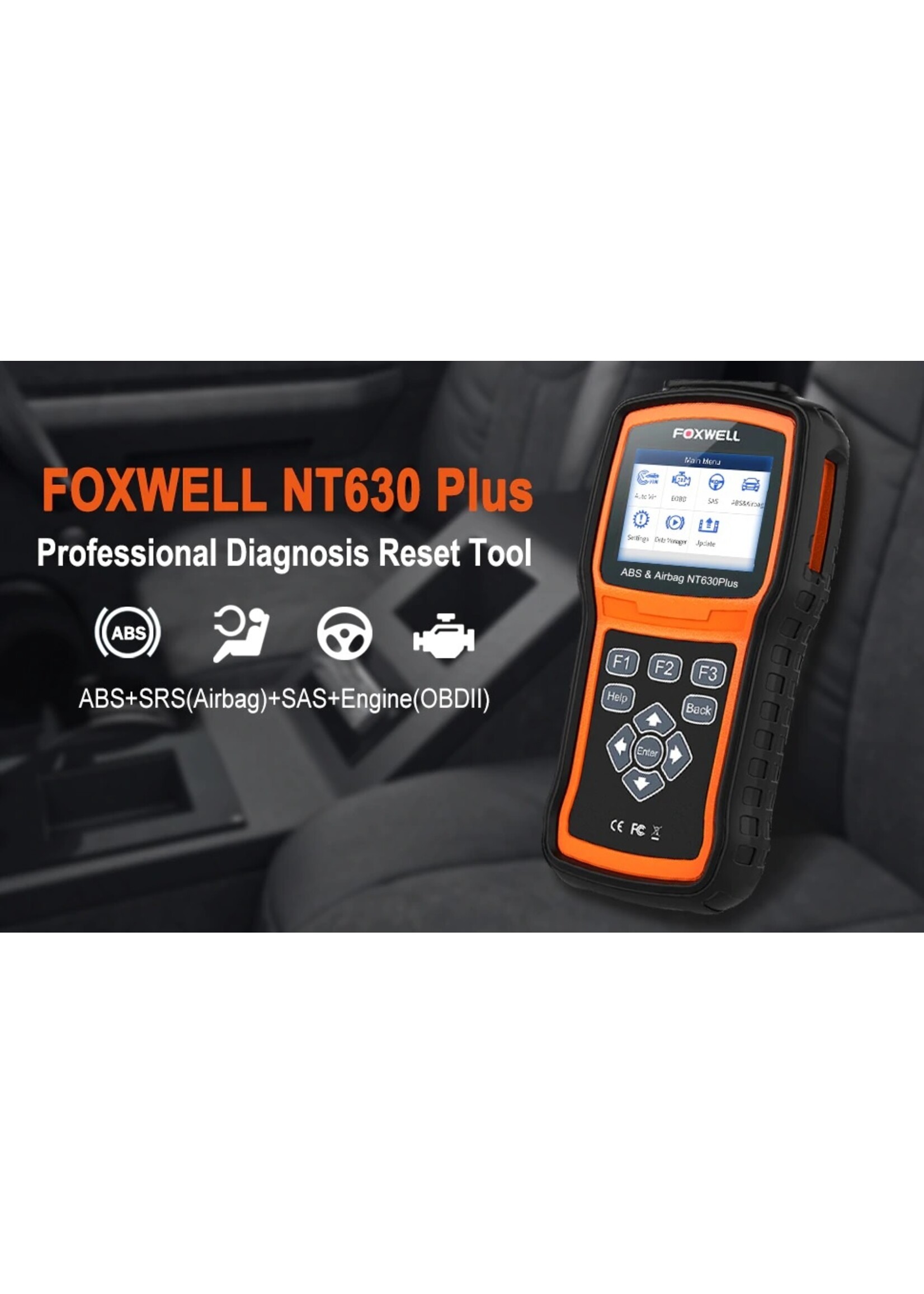 Foxwell Foxwell NT630 Plus Universele OBD2, ABS en Airbag Tool – Bluetooth scanner - OBD2 scanner - diagnose gereedschap - tool
