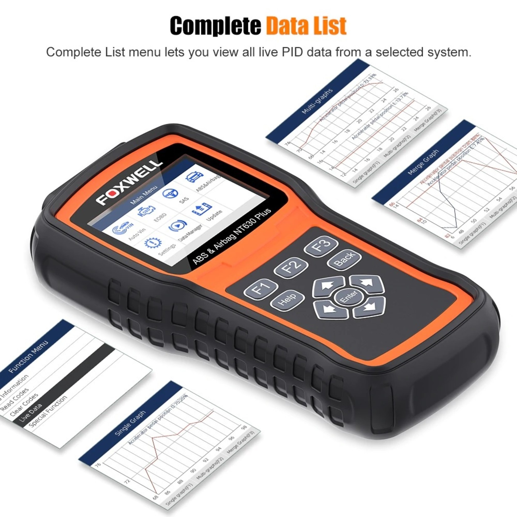 Foxwell Foxwell NT630 Plus Universele OBD2, ABS en Airbag Tool – Bluetooth scanner - OBD2 scanner - diagnose gereedschap - tool