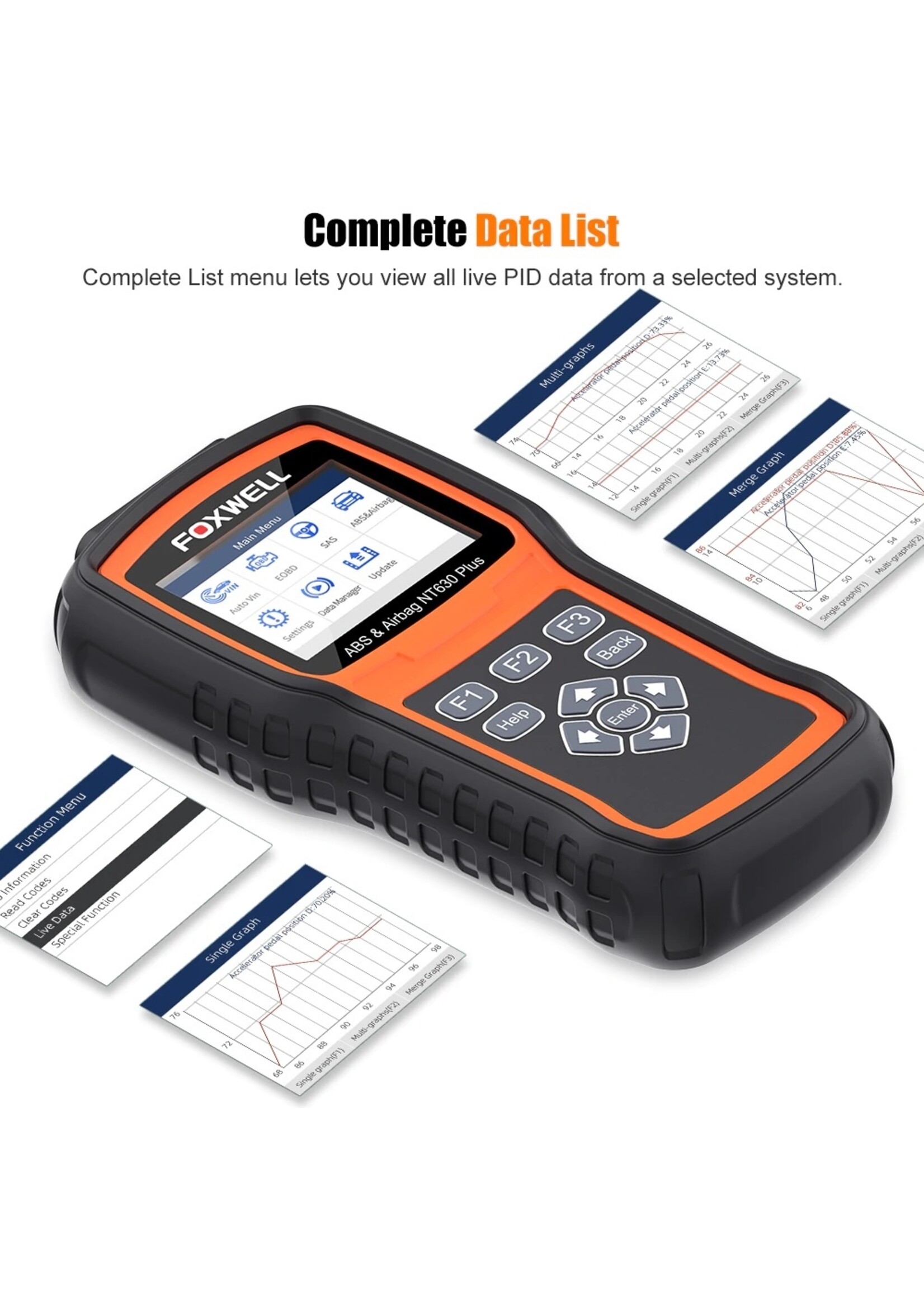 Foxwell Foxwell NT630 Plus Universele OBD2, ABS en Airbag Tool – Bluetooth scanner - OBD2 scanner - diagnose gereedschap - tool