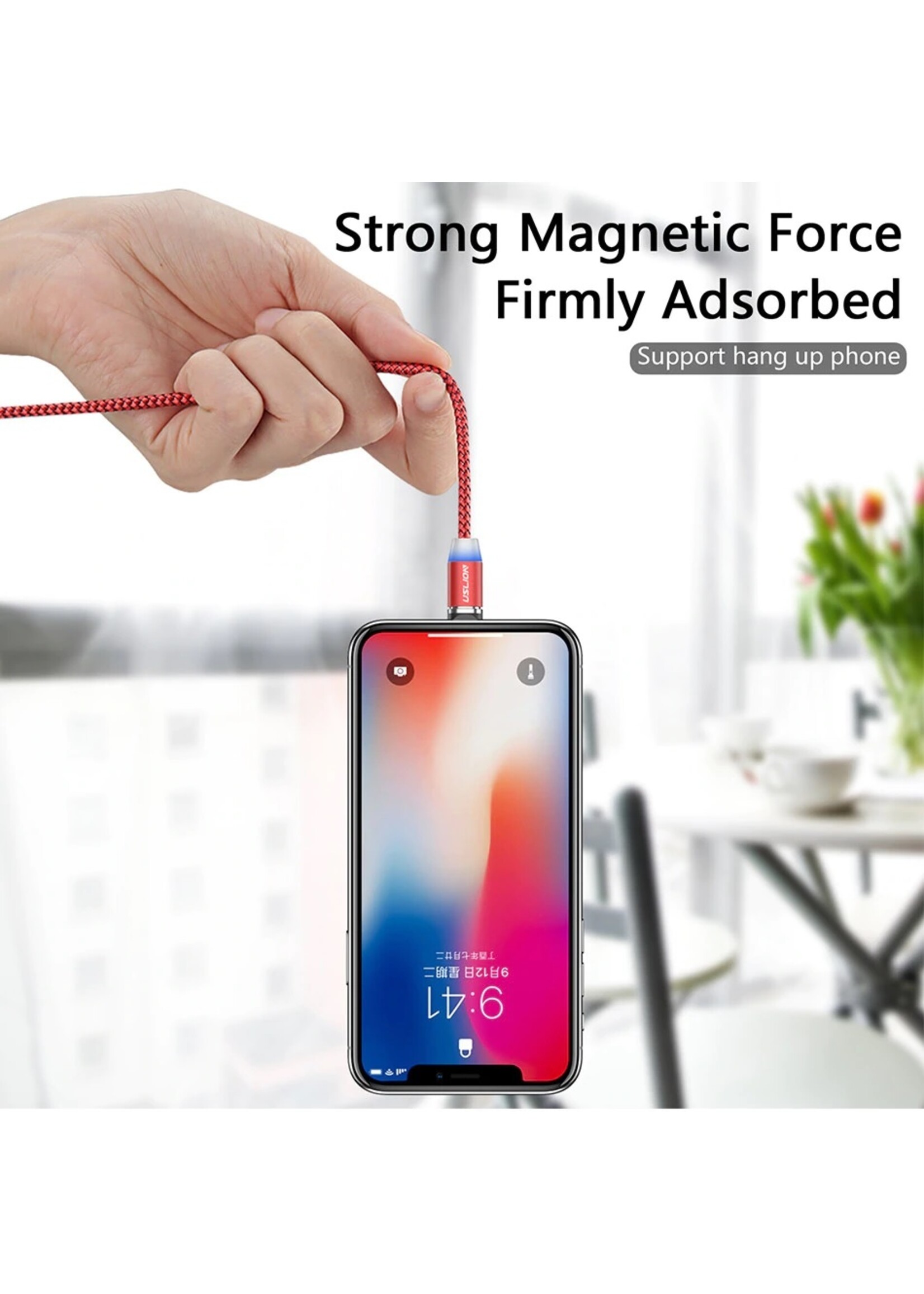Magnetische Oplaadkabel - Magneet met Micro-USB adapter - 360 graden – Laadkabel draaibaar