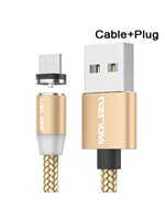 Magnetische Oplaadkabel - Magneet met USB Type-C adapter - 360 graden – Laadkabel draaibaar