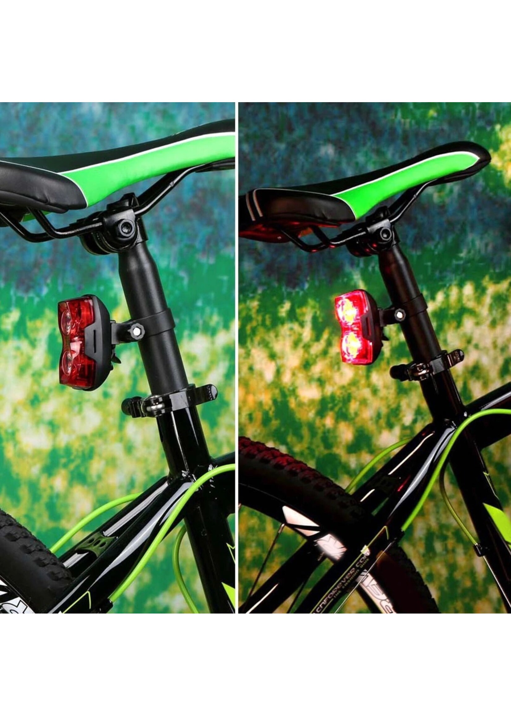 Fietslamp - LED verlichting fiets - Achterlicht fiets - Afneembare fietslamp - Fietsverlichting (Rood)