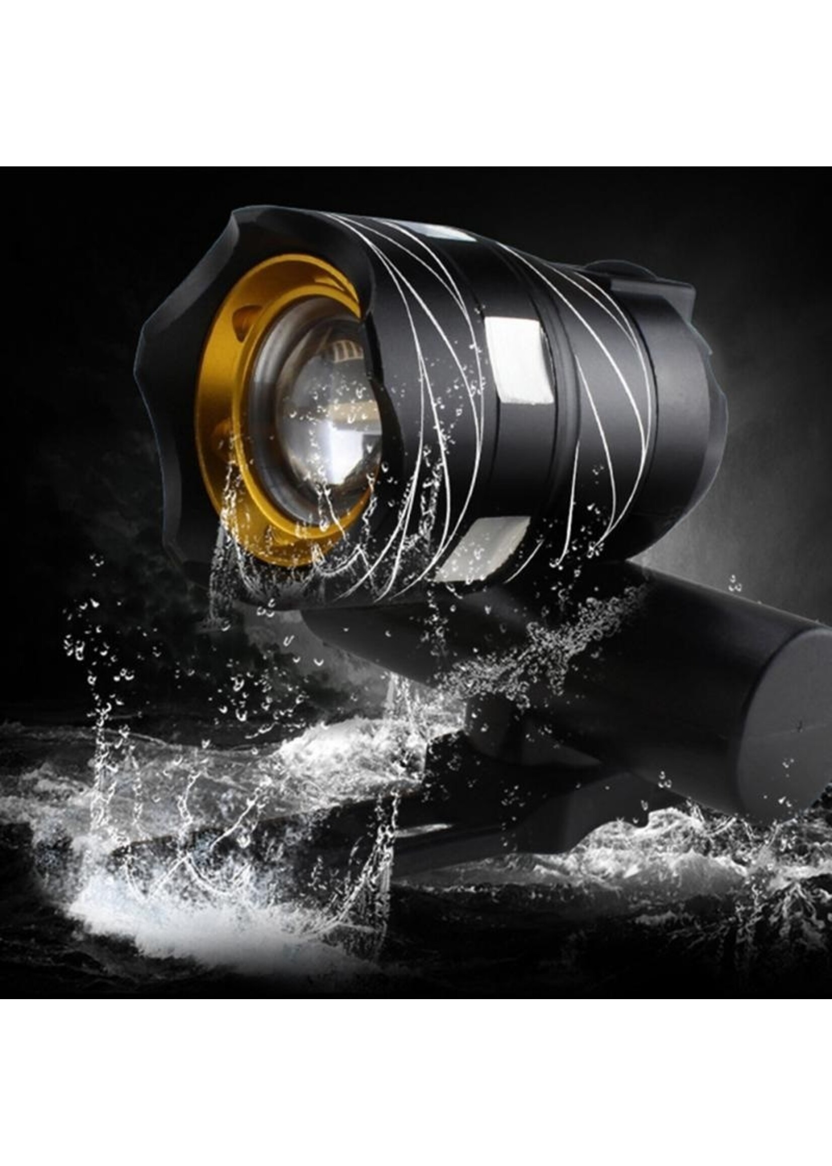 Ultieme Led Fietslamp - Oplaadbaar via USB - Super fel - 3 standen & zoom