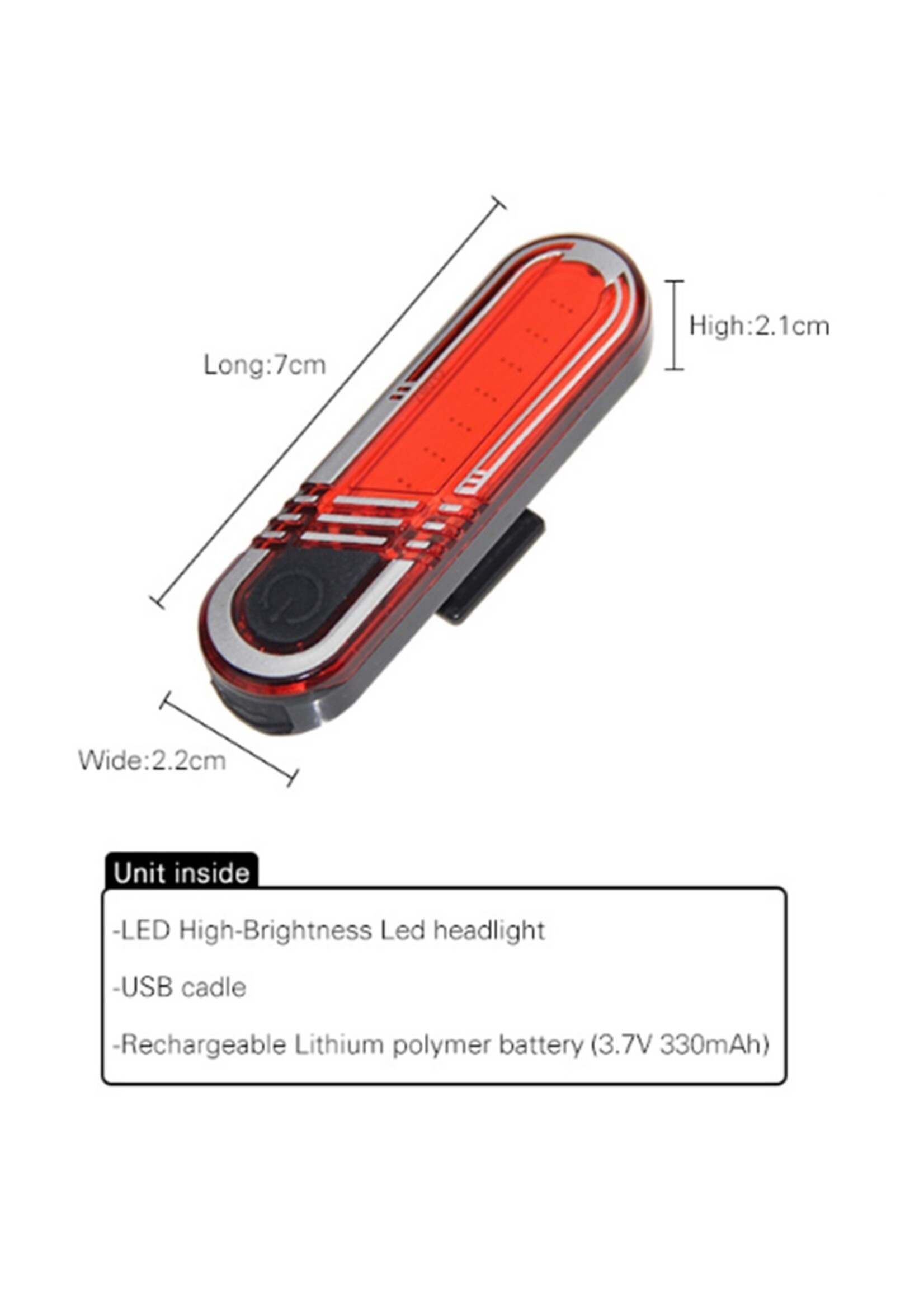 Led Fietslamp - Achterlicht - USB oplaadbaar