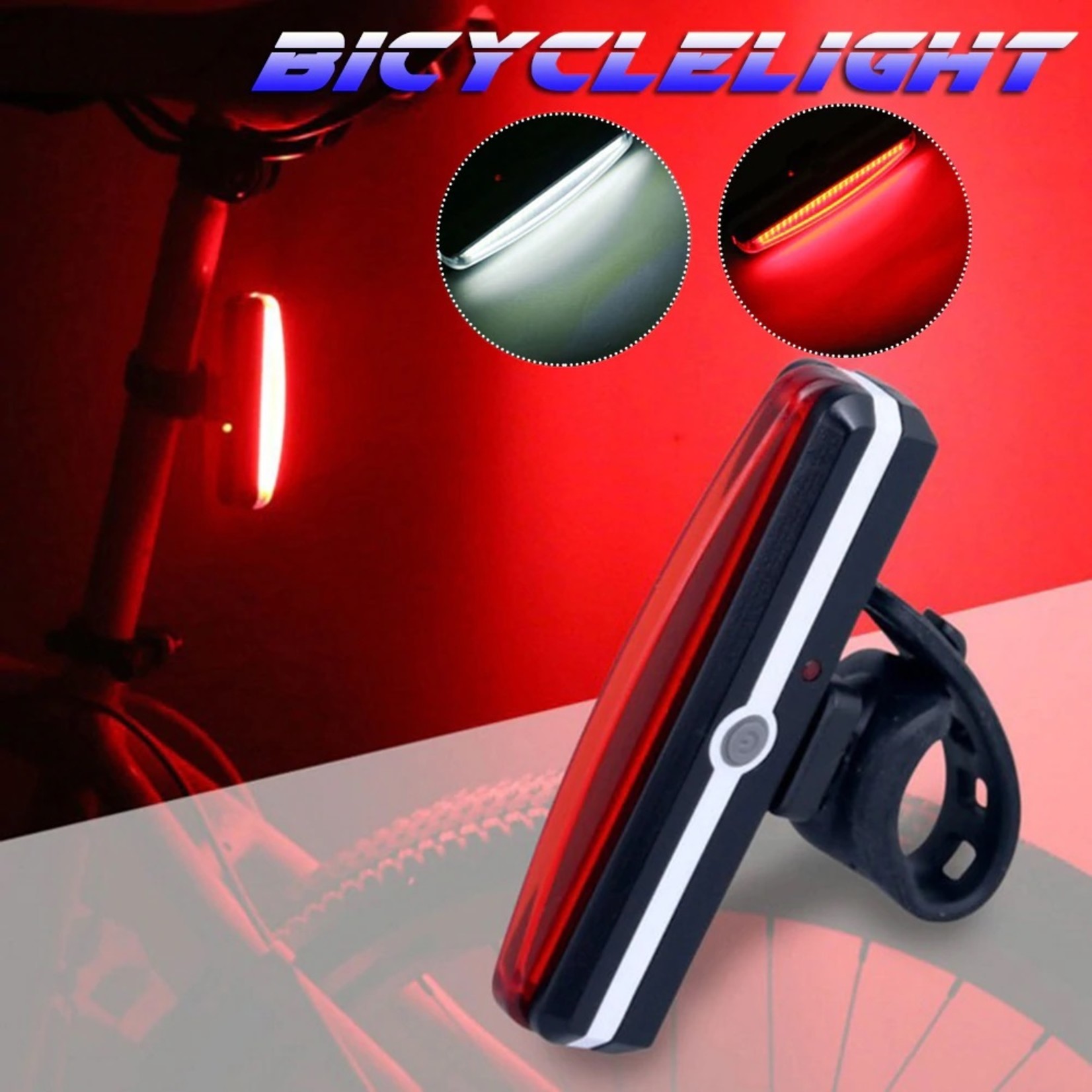 Led Fietslamp - Achterlicht - USB oplaadbaar